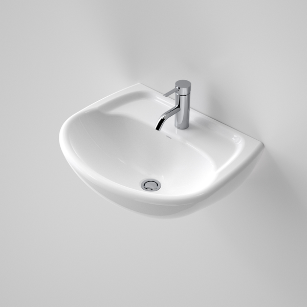 Caroma Caravelle Wall Basin 1 Taphole White
