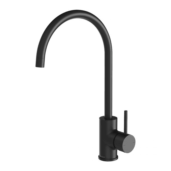 Phoenix Pina Sink Mixer 200mm Gooseneck Matte Black