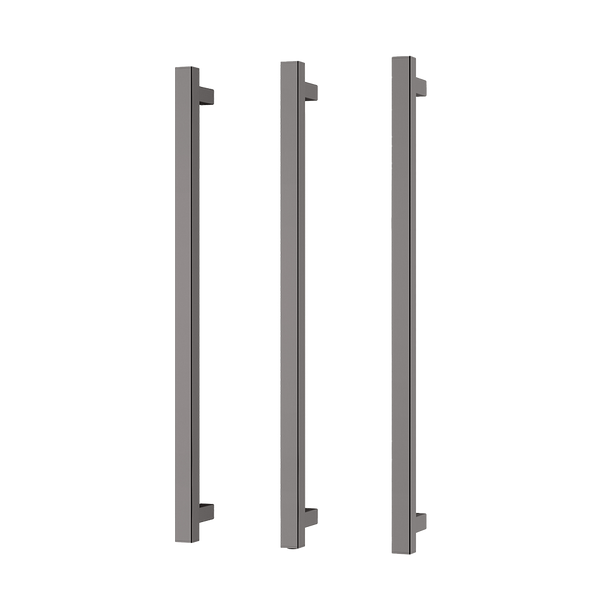 Phoenix Heated Triple Towel Rail Square 800mm Brushed Carbon