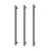 Phoenix Phoenix Heated Triple Towel Rail Square 800mm Brushed Carbon