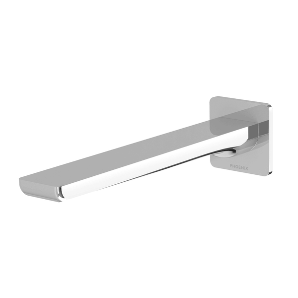 Phoenix Gloss MKII Wall Basin / Bath Outlet 200mm  Chrome