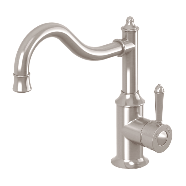 Phoenix Nostalgia Sink Mixer 220mm Shepherds Crook Brushed Nickel