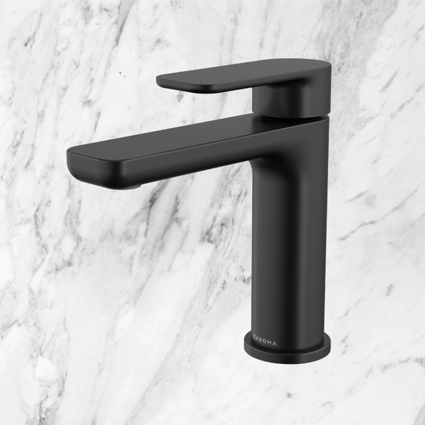 Caroma Luna II Basin Mixer Satin Black Lead Free