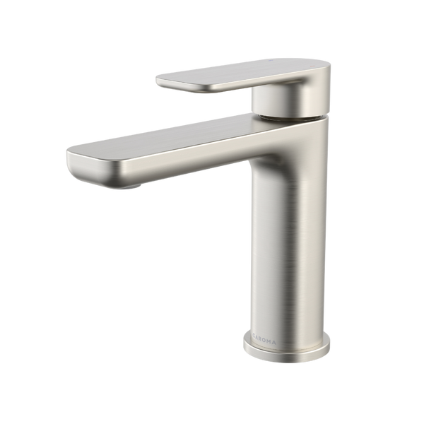 Caroma Luna II Basin Mixer Brushed Nickel Lead Free