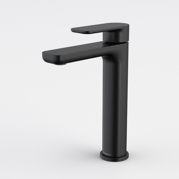 Caroma Luna II Mid Basin Mixer Satin Black Lead Free