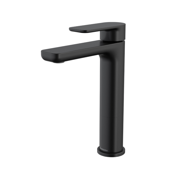 Caroma Luna II Mid Basin Mixer Satin Black Lead Free