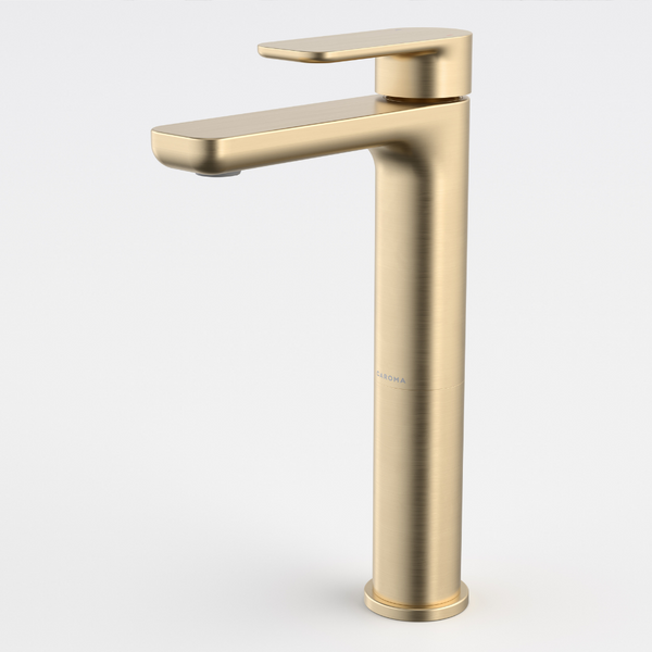 Caroma Luna II Tower Basin Mixer Brushed Brass Lead Free