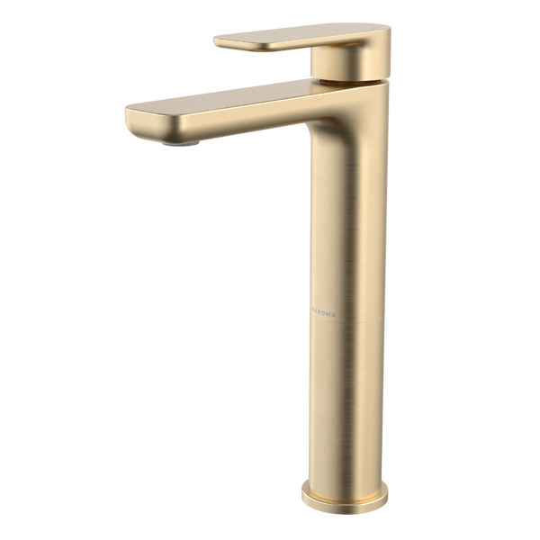 Caroma Luna II Tower Basin Mixer Brushed Brass Lead Free