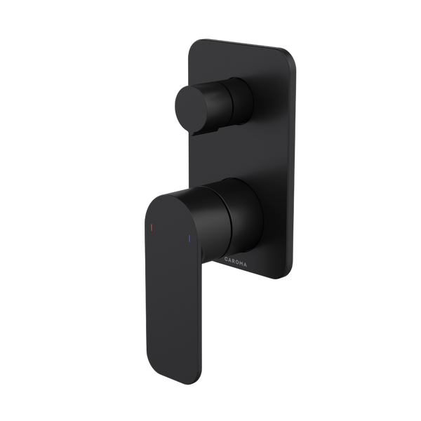 Caroma Luna II EasySwitch Bath/Shower Mixer with Diverter (Complete Kit) Satin Black Lead Free