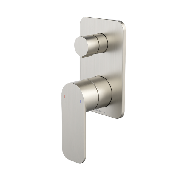 Caroma Luna II EasySwitch Bath/Shower Mixer with Diverter (Complete Kit) Brushed Nickel Lead Free