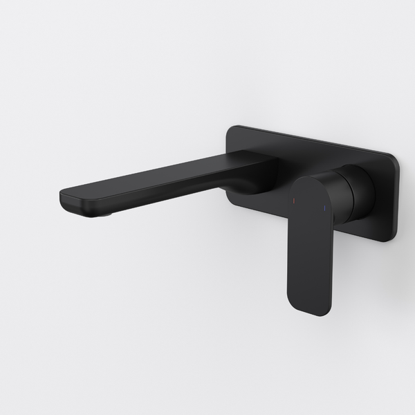 Caroma Luna II EasySwitch Wall Basin/Bath Mixer 180mm (Complete Kit) Satin Black Lead Free