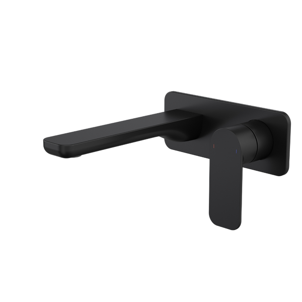 Caroma Luna II EasySwitch Wall Basin/Bath Mixer 180mm (Complete Kit) Satin Black Lead Free