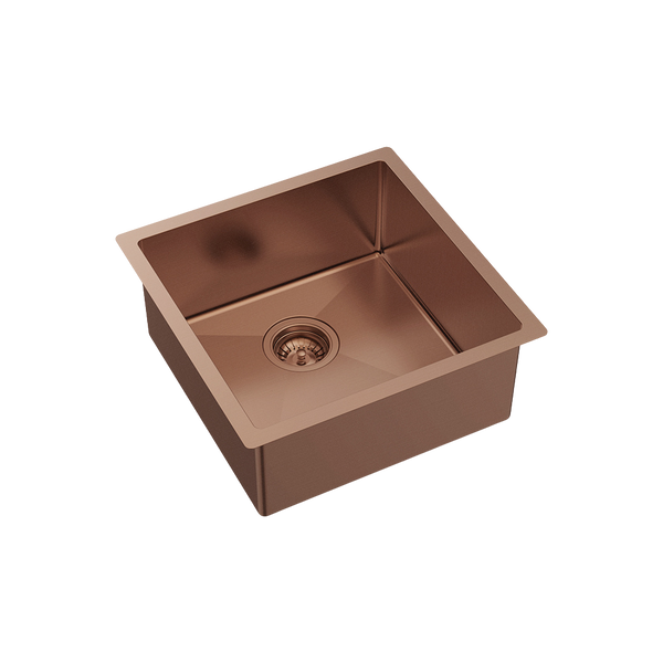Fienza Hana 32L Single Kitchen Sink Brushed Copper