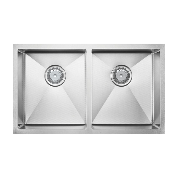 Fienza Hana Anti-Scratch 27L/27L Double Kitchen Sink Stainless Steel