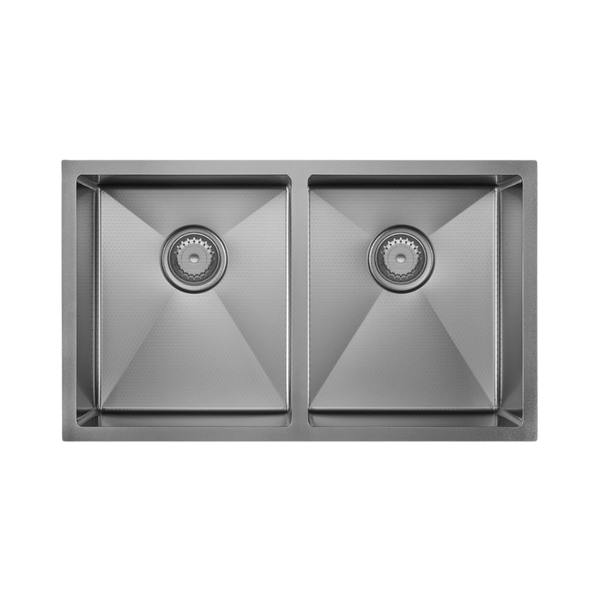 Fienza Hana Anti-Scratch 27L/27L Double Kitchen Sink Gunmetal