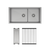 Fienza Hana 40L/27L Double Kitchen Sink Kit Stainless Steel