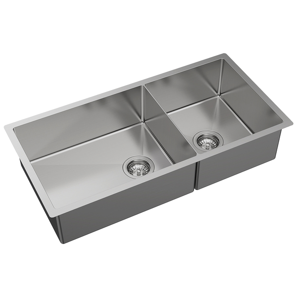 Fienza Hana 40L/27L Double Kitchen Sink Kit Stainless Steel