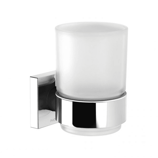 Radii Tumbler & Holder Square Chrome