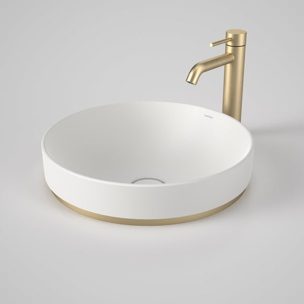 Caroma Liano II 400mm Round Basin Dress Ring Brushed Brass