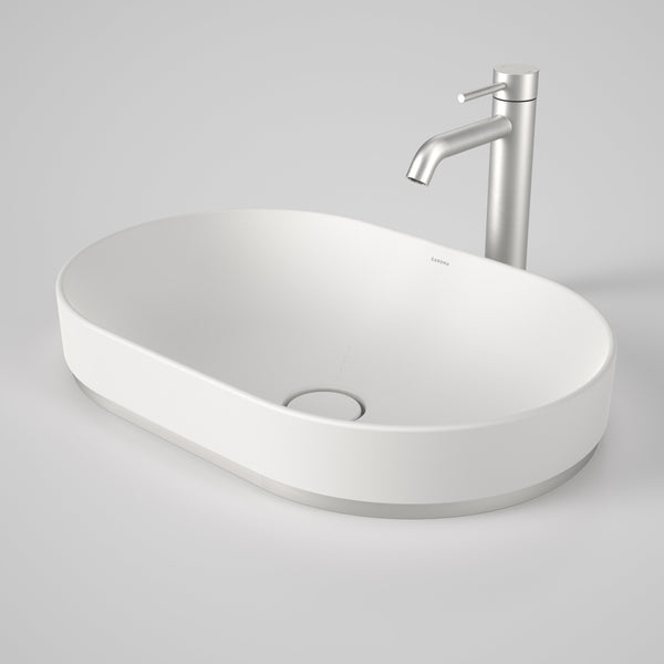 Caroma Liano II 530mm Pill Basin Dress Ring Brushed Nickel