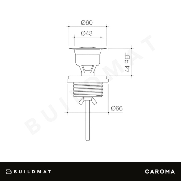 Caroma 40mm Pop-Up Plug & Waste Gunmetal