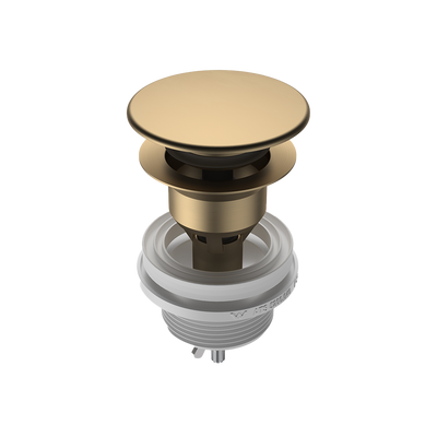 Caroma Urbane II Basin Dome Pop-Up Plug & Waste Brushed Brass