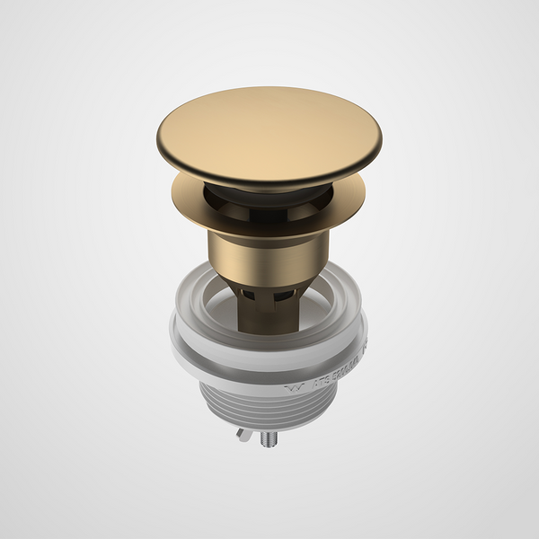 Caroma Urbane II Basin Dome Pop-Up Plug & Waste Brushed Brass