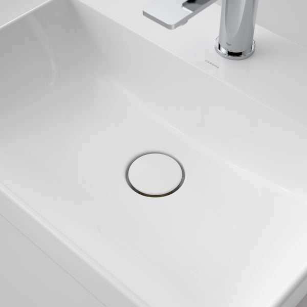 Caroma Urbane II Ceramic Basin Dome Pop-Up Plug & Waste White