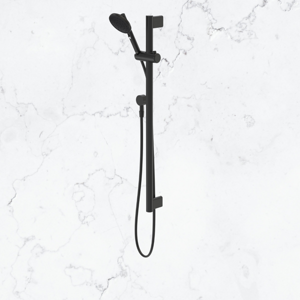 Caroma Opal Support VJet Shower with 900mm Rail Matte Black
