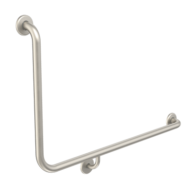 Caroma Care Support Grab Rail 90 Degree Angled 960x600 Right Hand Side Brushed Nickel
