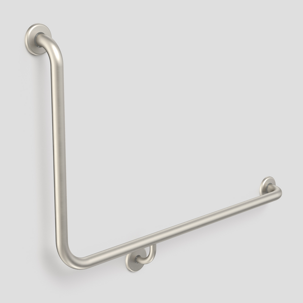 Caroma Care Support Grab Rail 90 Degree Angled 960x600 Right Hand Side Brushed Nickel