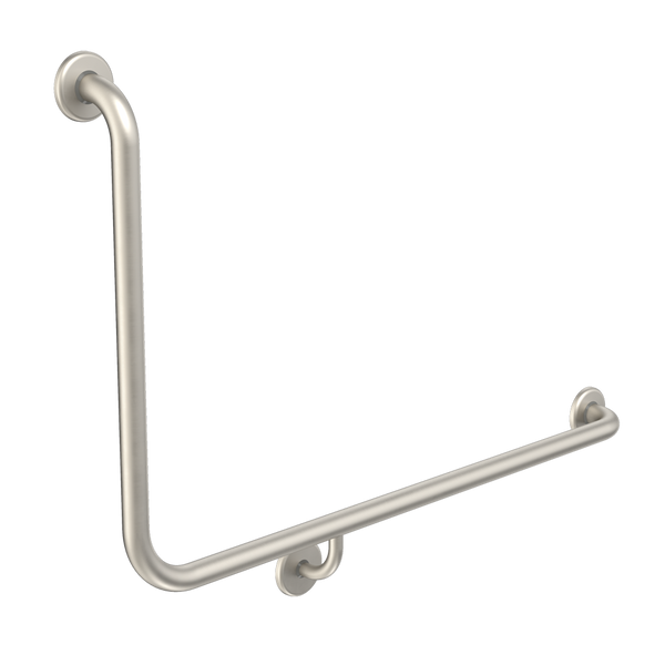 Caroma Care Support Grab Rail 90 Degree Angled 960x600 Right Hand Side Brushed Nickel