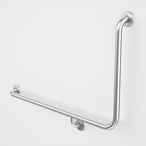 Caroma Care Support Grab Rail 90 Degree Angled 960x600 Left Hand Side Chrome