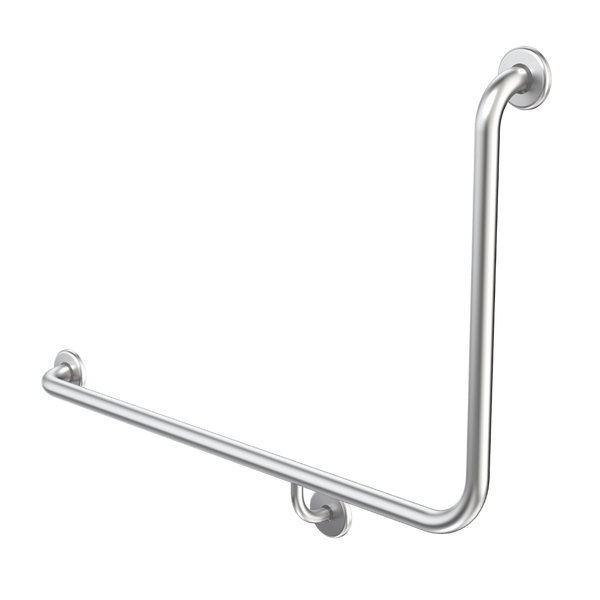 Caroma Care Support Grab Rail 90 Degree Angled 960x600 Left Hand Side Chrome
