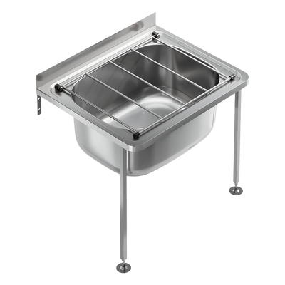 Fienza Cleaners Sink with Floor Legs Kit Stainless Steel