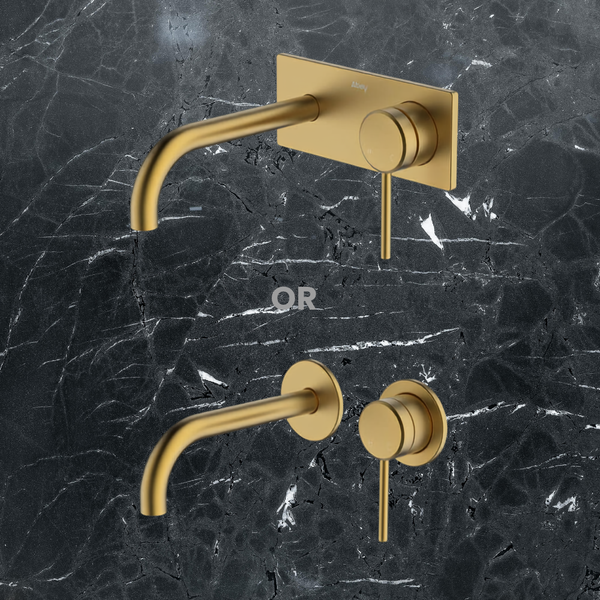Abey Poco Wall Basin Set 165mm (Trim Kit Only) Brushed Brass Lead Free