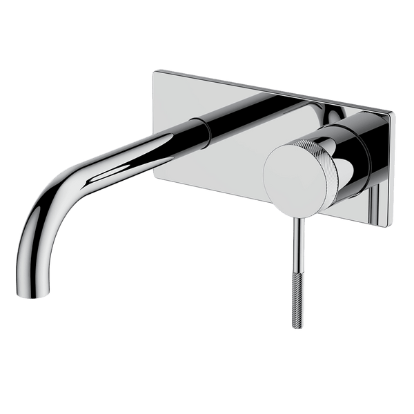 Gareth Ashton Poco Knurled Wall Basin Set 165mm Chrome