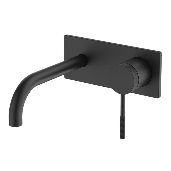 Gareth Ashton Poco Knurled Wall Basin Set 165mm Black