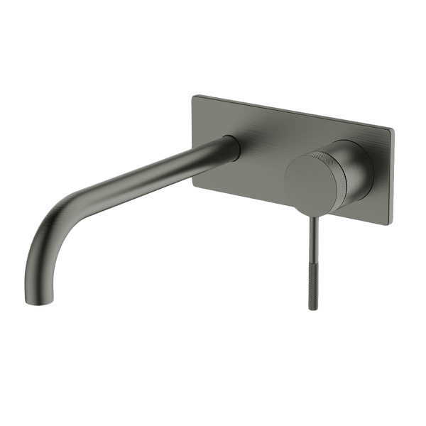 Gareth Ashton Poco Knurled Wall Basin Set 220mm Gunmetal