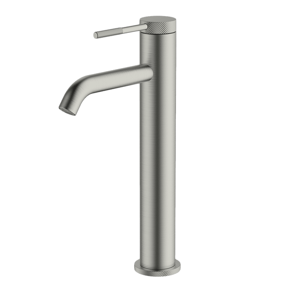 Gareth Ashton Poco Knurled High Basin Mixer Brushed Nickel