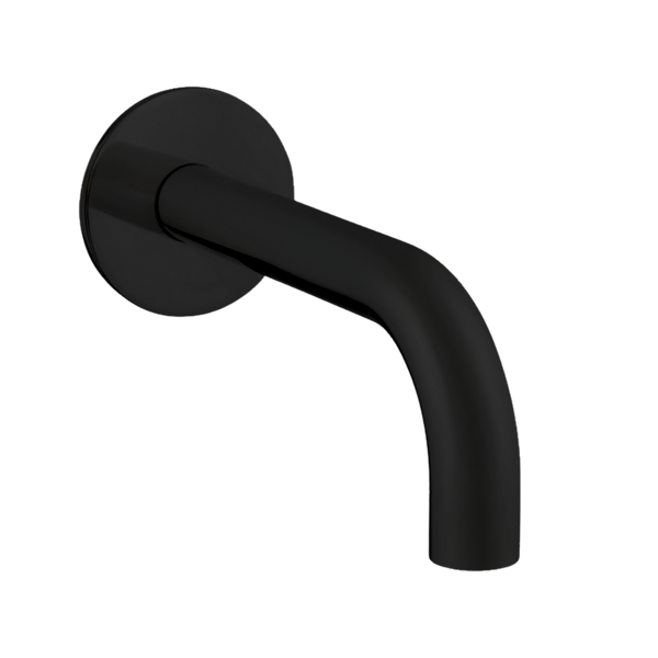 Armando Vicario Piazza Wall Mounted Bath Spout Round 202mm Black