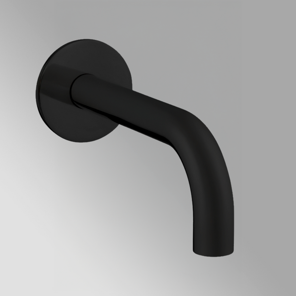 Armando Vicario Piazza Wall Mounted Bath Spout Round 202mm Black