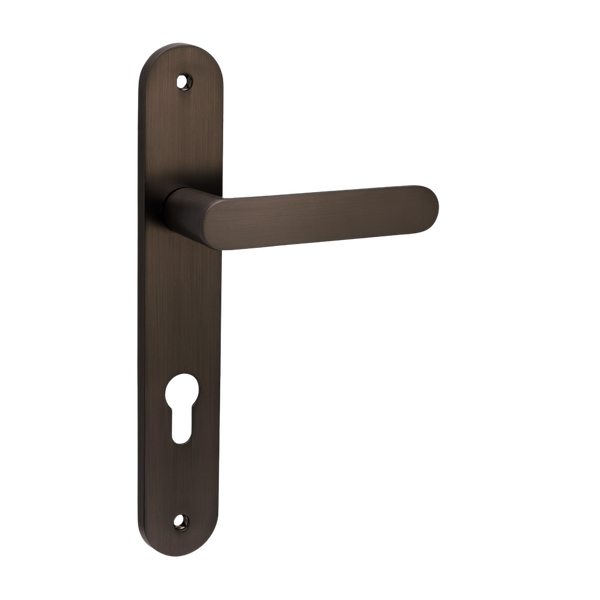 Zanda Duke Longplate Handle Lever Set With Euro Cut Out Ember Bronze