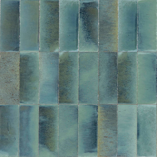 Tiles Gleeze Turchese Blue Gloss 75 x 200mm