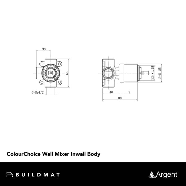 Villeroy & Boch ColourChoice Shower Wall Mixer Inwall Body Lead Free