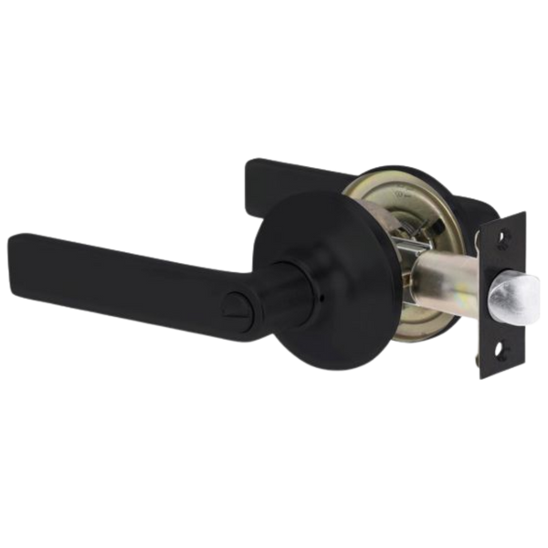 Lockwood Symmetry Privacy Set Lever 3 Element Matte Black