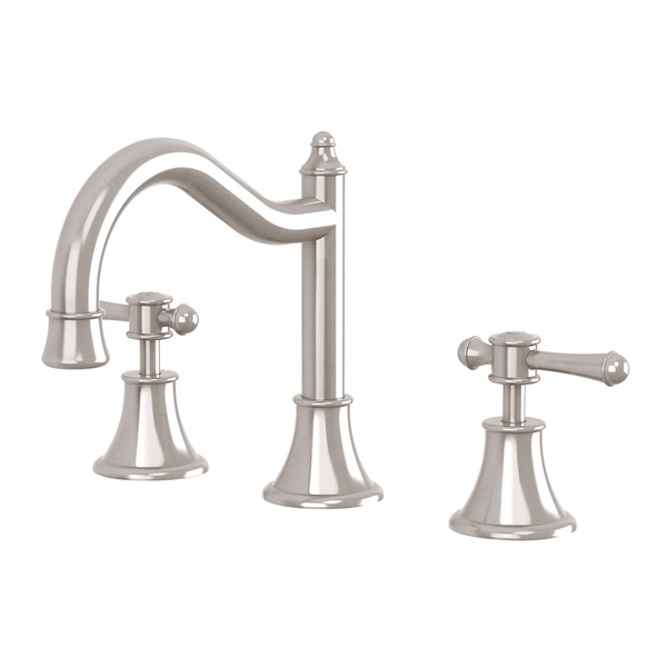 Phoenix Nostalgia Lever Basin Set Shepherds Crook Brushed Nickel