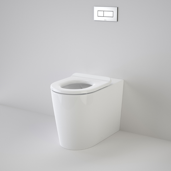Caroma Liano Cleanflush Invisi Series II Easy Height Wall Faced Suite with Liano Care Single Flap Seat White (with GermGard)