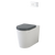 Caroma Liano Cleanflush Invisi Series II Easy Height Wall Faced Suite with Liano Double Flap Seat Anthracite Grey (with GermGard)