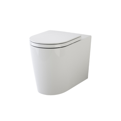 Caroma Liano Cleanflush Invisi Series II Easy Height Wall Faced Suite with Liano Double Flap Seat White (with GermGard) White